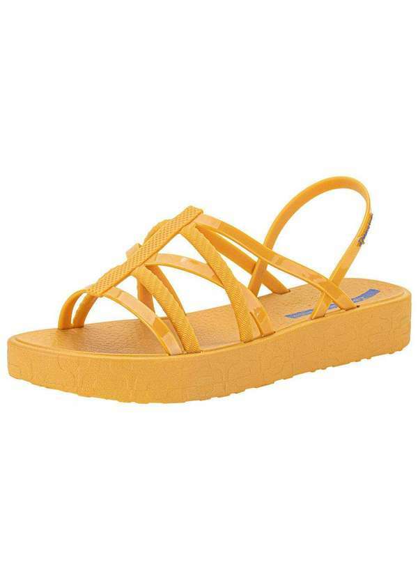 Vista 2 Sandália Feminina Flat Diversa Ipanema 27238 - Amarelo