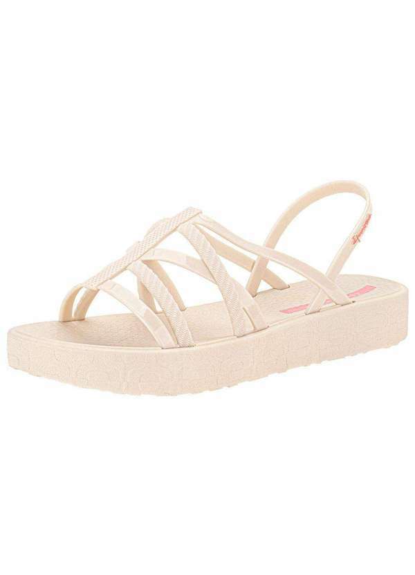 Vista 2 Sandália Feminina Flat Diversa Ipanema 27238 - Marfim Ipanema