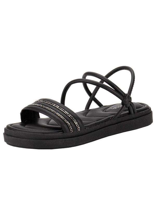 Vista 2 Sandália Feminina Flat Mississipi Mc572 Preto MISSISSIPI