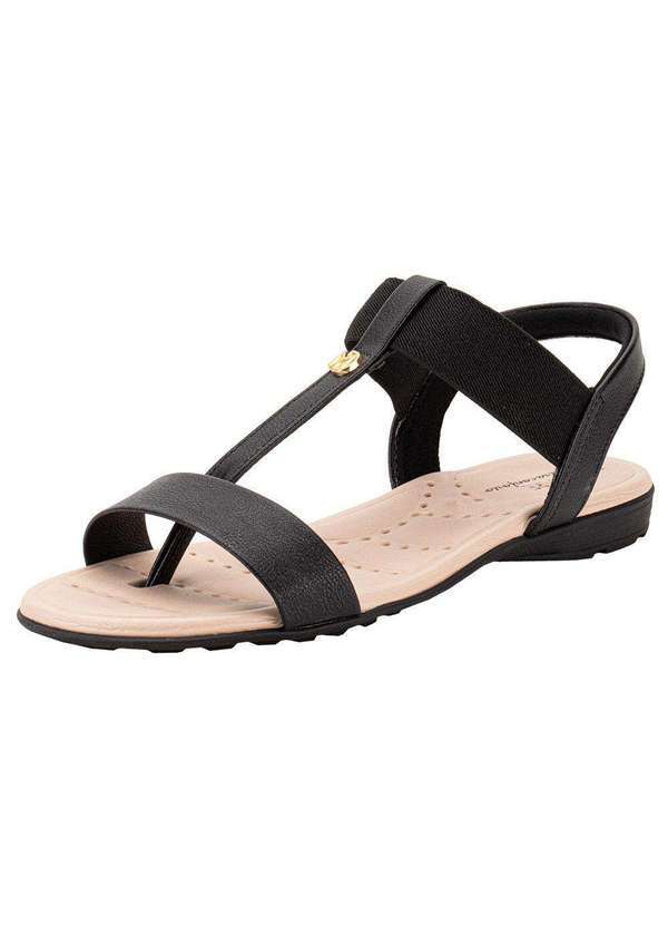 Vista 2 Sandália Feminina Flat Modare 7053163 - Preto 01 MODARE