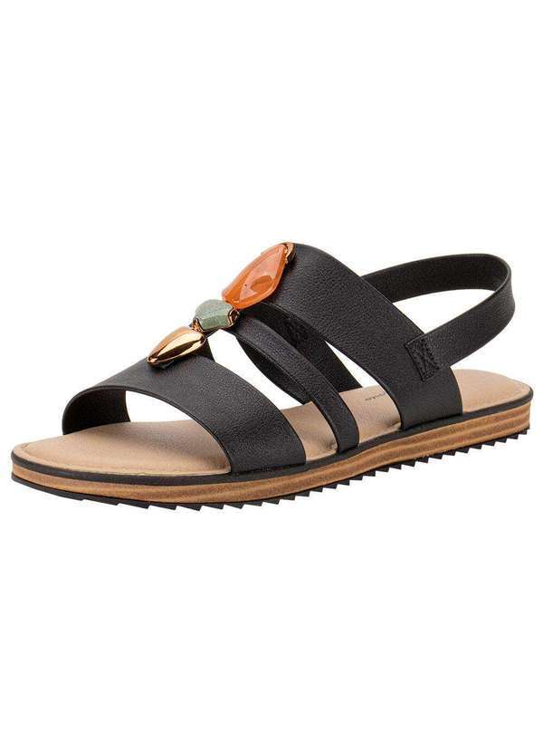 Vista 2 Sandália Feminina Flat Modare 7141144 - Preto MODARE