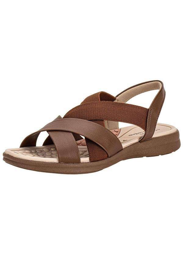 Vista 2 Sandália Feminina Flat Modare 7174125 Chocolate MODARE