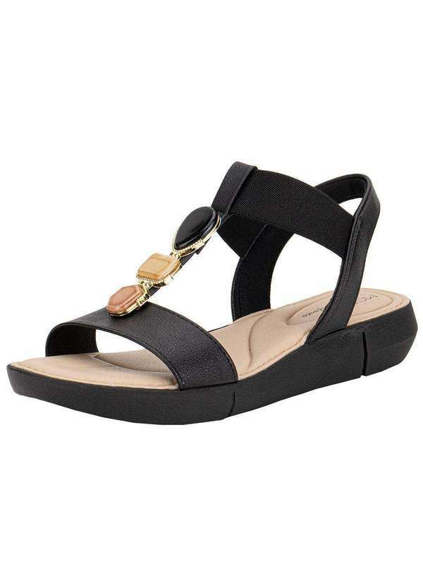 Vista 2 Sandália Feminina Flat Modare 7199103 Preto MODARE