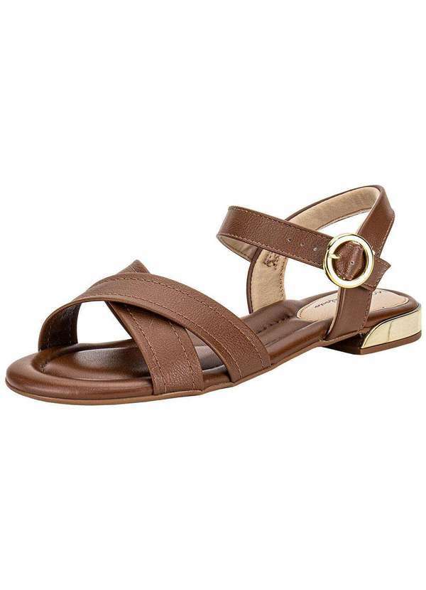 Vista 2 Sandália Feminina Flat Modare 7217102 Chocolate MODARE