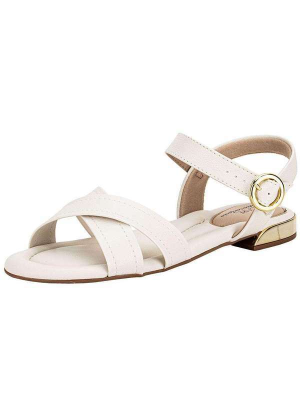 Vista 2 Sandália Feminina Flat Modare 7217102 Branco/Off MODARE