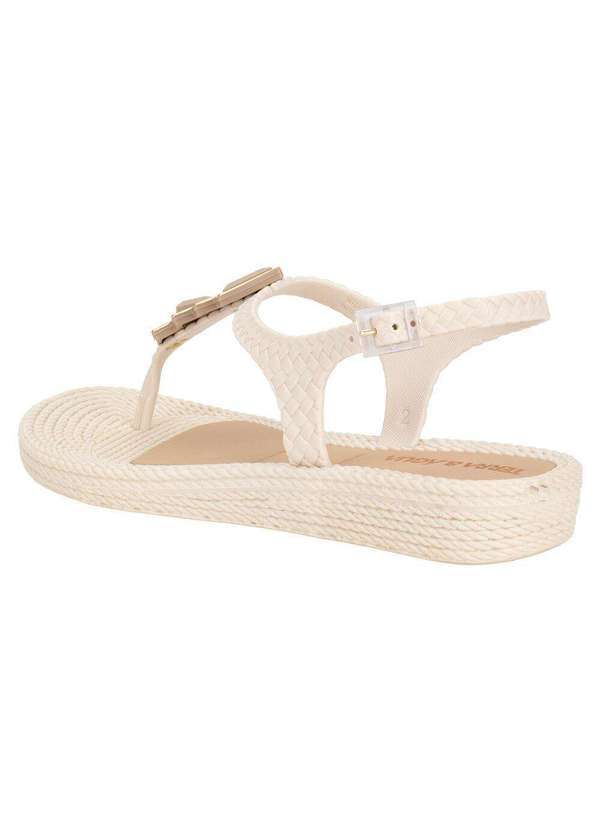 Vista 2 Sandália Feminina Flat Terra & Água 211405 Natural Terra & Agua