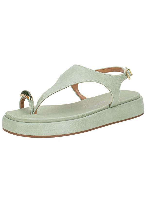 Vista 2 Sandália Feminina Flat Vizzano 6506127 - Verde VIZZANO