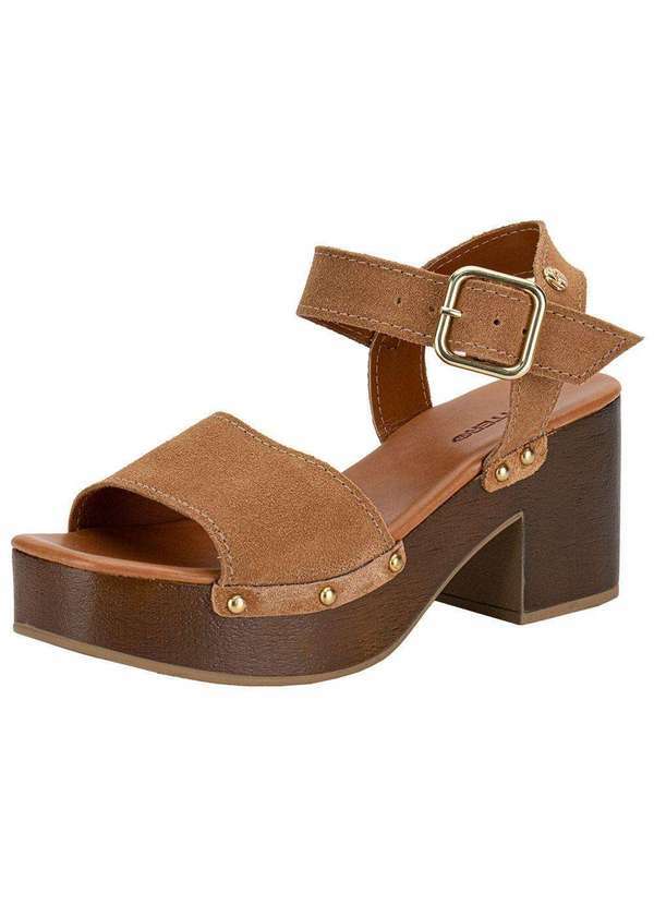 Vista 2 Sandália Feminina Meia Pata Bottero 370502 Camel Bottero