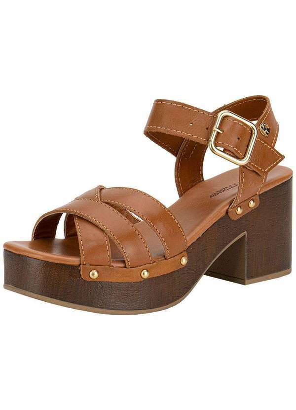 Vista 2 Sandália Feminina Meia Pata Bottero 370508 Caramelo Bottero
