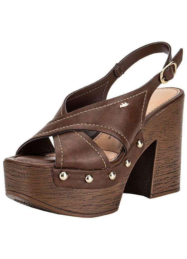 Vista 2 Sandália Feminina Meia Pata Dakota Db032 Café Dakota