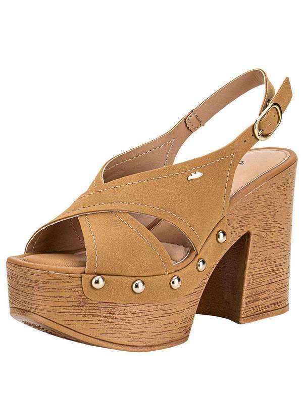 Vista 2 Sandália Feminina Meia Pata Dakota Db032 Caramelo Dakota
