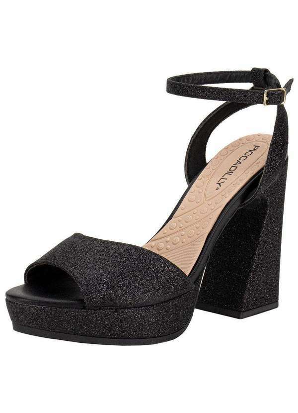 Vista 2 Sandália Feminina Meia Pata Piccadilly 818015 Preto Piccadilly