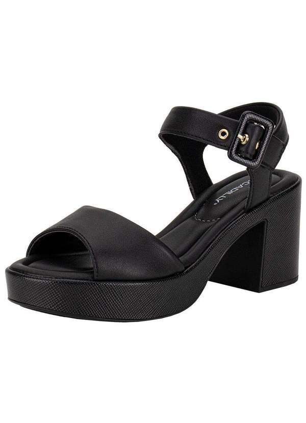 Vista 2 Sandália Feminina Meia Pata Piccadilly 822011 Preto Piccadilly