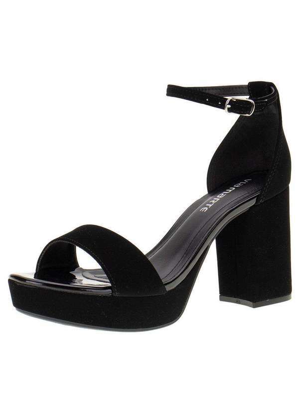 Vista 2 Sandália Feminina Meia Pata Via Marte - 2211507 - Preto/Nobuck VIA MARTE