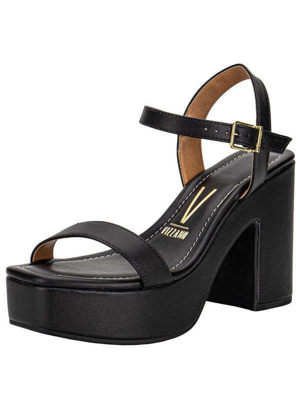 Vista 2 Sandália Feminina Meia Pata Vizzano 6541100 Preto VIZZANO