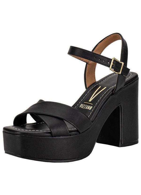 Vista 2 Sandália Feminina Meia Pata Vizzano 6541102 Preto VIZZANO