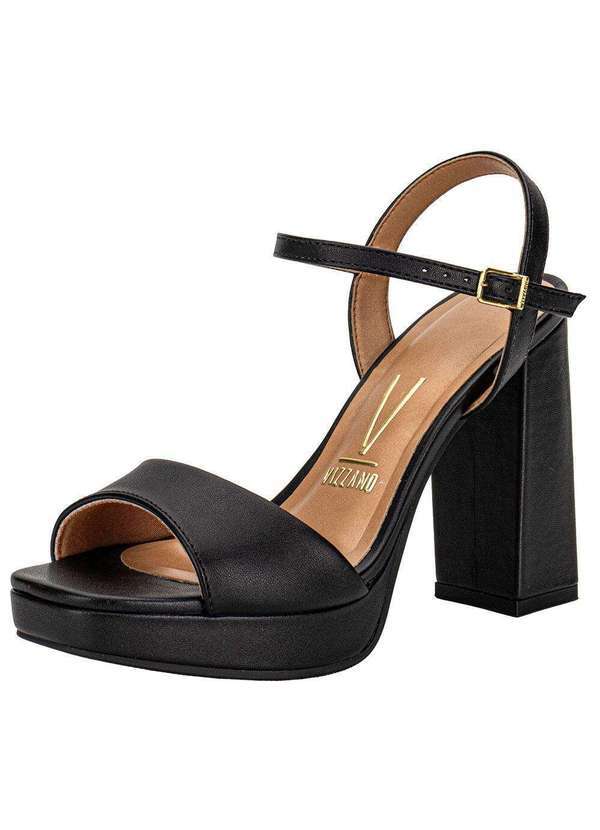 Vista 2 Sandália Feminina Meia Pata Vizzano 6551100 - Preto VIZZANO