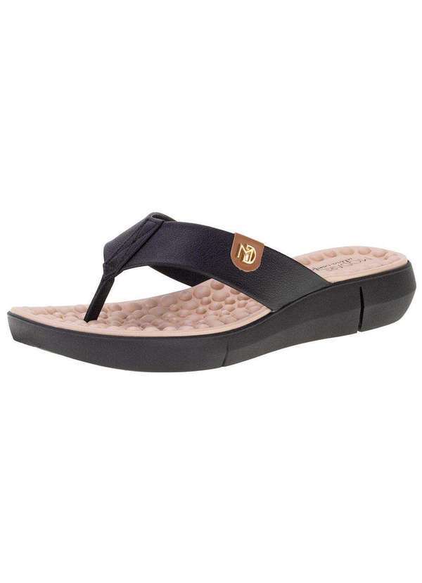 Vista 2 Sandália Feminina Salto Baixo Modare - 7142106 - Preto 02 MODARE