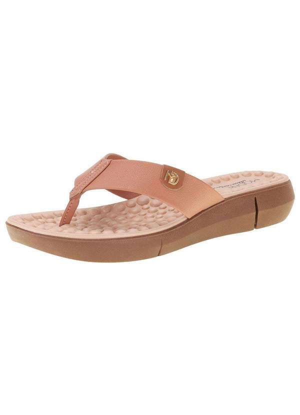 Vista 2 Sandália Feminina Salto Baixo Modare - 7142106 - Salmão MODARE