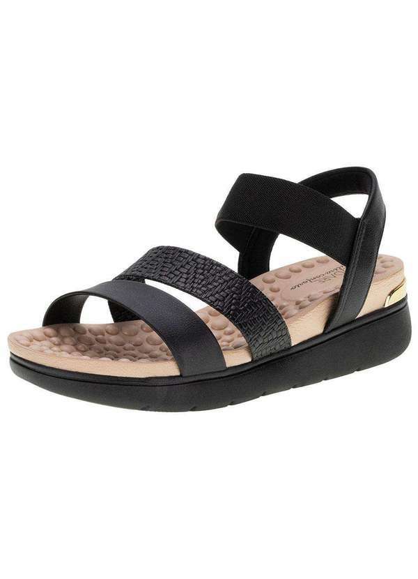 Vista 2 Sandália Feminina Salto Baixo Modare - 7151119 - Preto MODARE