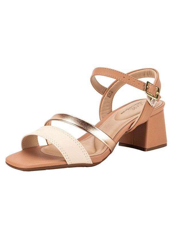 Vista 2 Sandália Feminina Salto Baixo Modare - 7172101 - Bronze