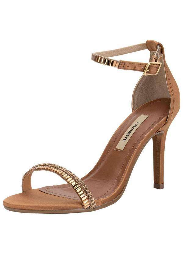 Vista 2 Sandália Feminina Salto Fino Via Marte 282001 Camel VIA MARTE