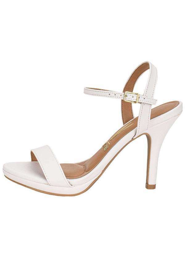 Vista 2 Sandália Feminina Salto Fino Vizzano 62101019 Branco VIZZANO