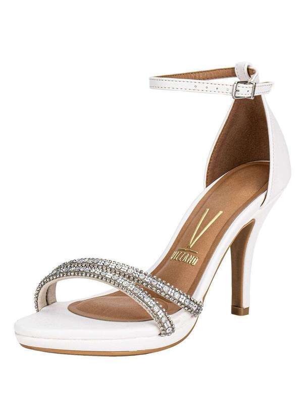 Vista 2 Sandália Feminina Salto Fino Vizzano 62101044 Branco VIZZANO