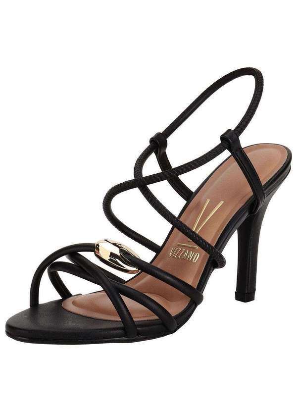 Vista 2 Sandália Feminina Salto Fino Vizzano 62491014 - Preto VIZZANO