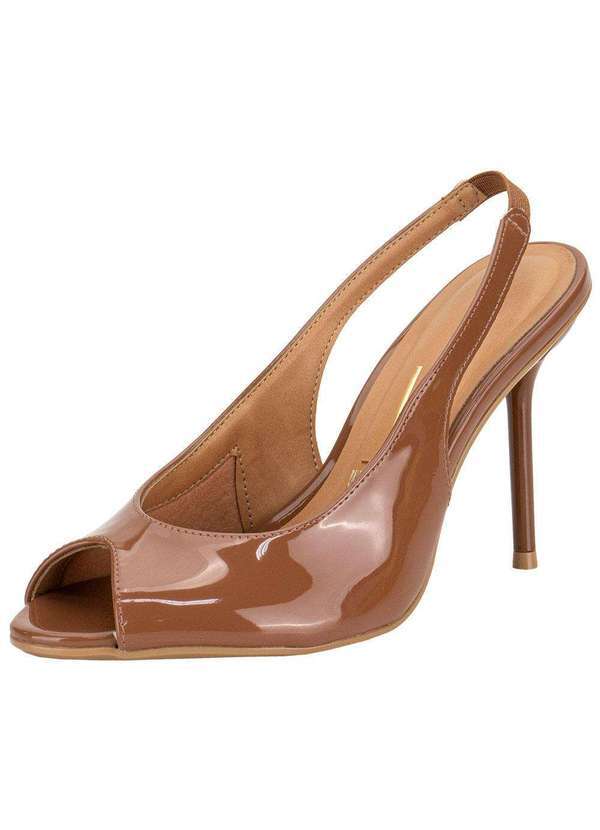 Vista 2 Sandália Feminina Salto Fino Vizzano 6564101 Chocolate VIZZANO