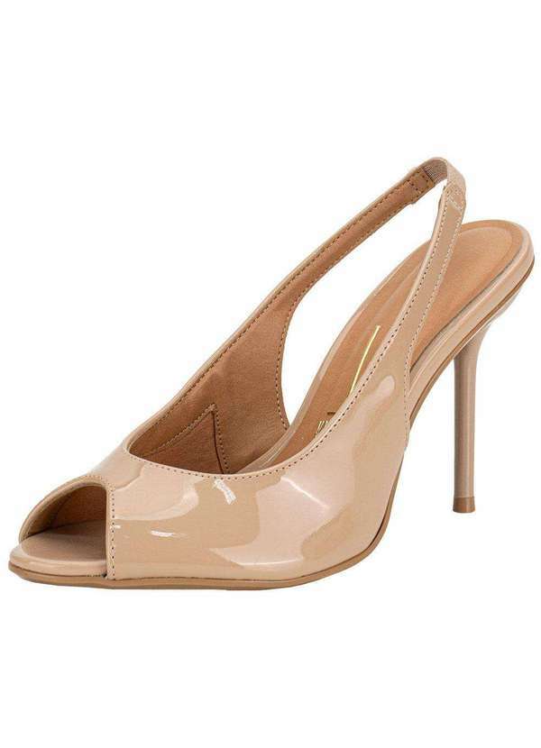 Vista 2 Sandália Feminina Salto Fino Vizzano 6564101 Bege VIZZANO