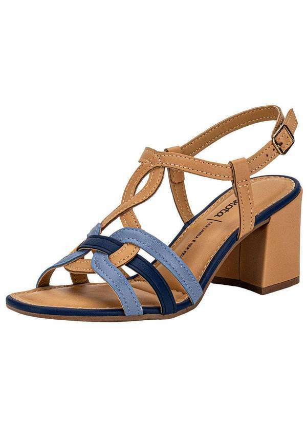 Vista 2 Sandália Feminina Salto Grosso Dakota Db111 Caramelo Dakota