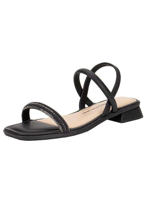 Vista 2 Sandália Feminina Salto Grosso Dakota Y8872 - Preto Dakota