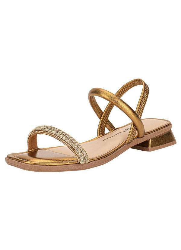 Vista 2 Sandália Feminina Salto Grosso Dakota Y8872 - Bronze Dakota