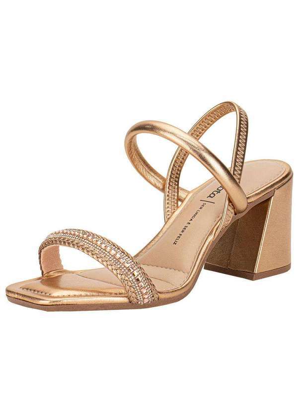 Vista 2 Sandália Feminina Salto Grosso Dakota Y8911 - Bronze Dakota