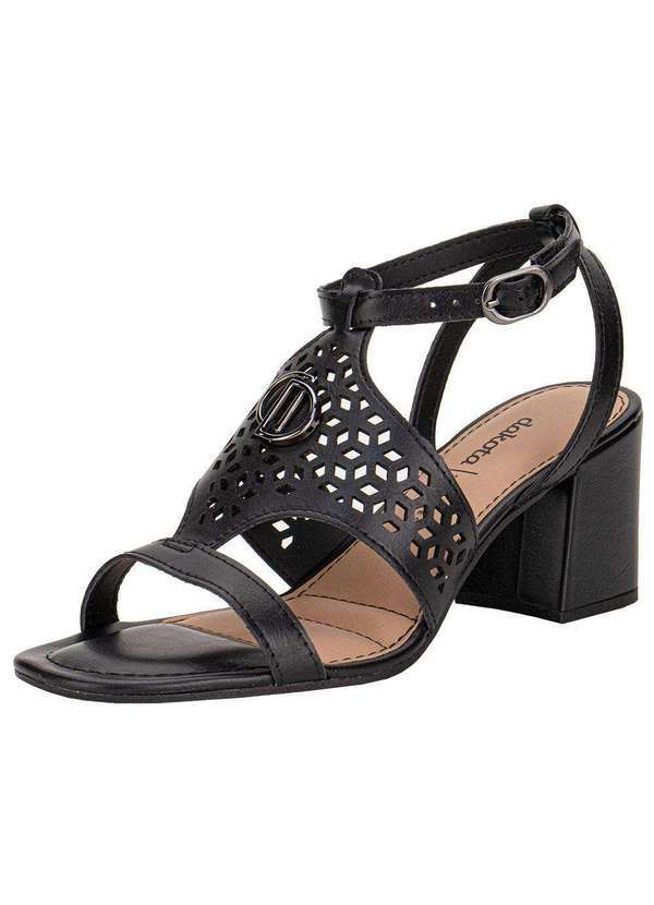 Vista 2 Sandália Feminina Salto Grosso Dakota Y9791 - Preto Dakota