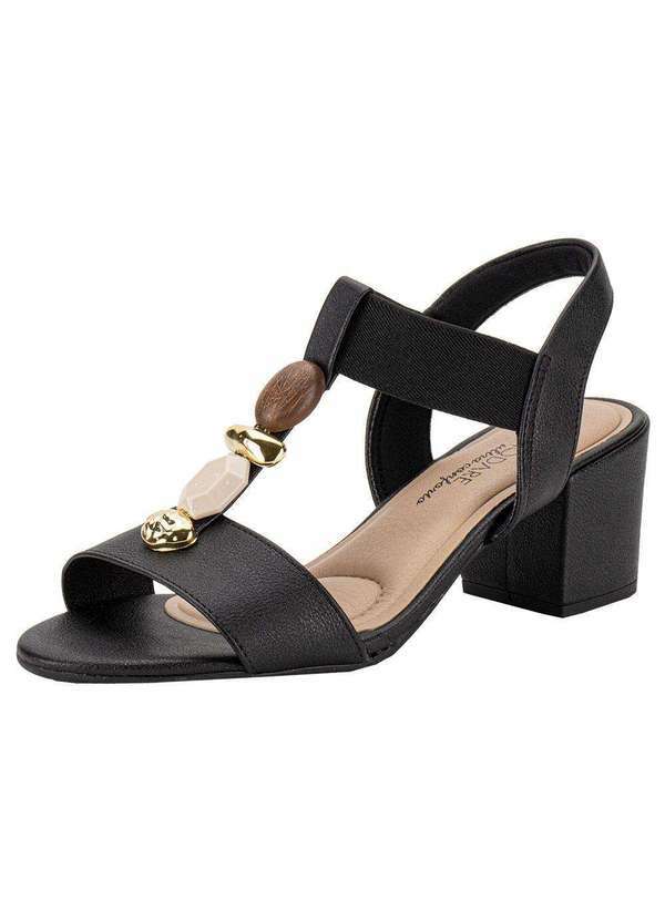Vista 2 Sandália Feminina Salto Grosso Modare 7109465 - Preto