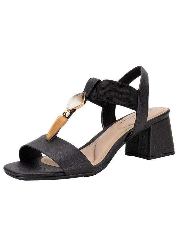 Vista 2 Sandália Feminina Salto Grosso Modare 7172113 - Preto 01