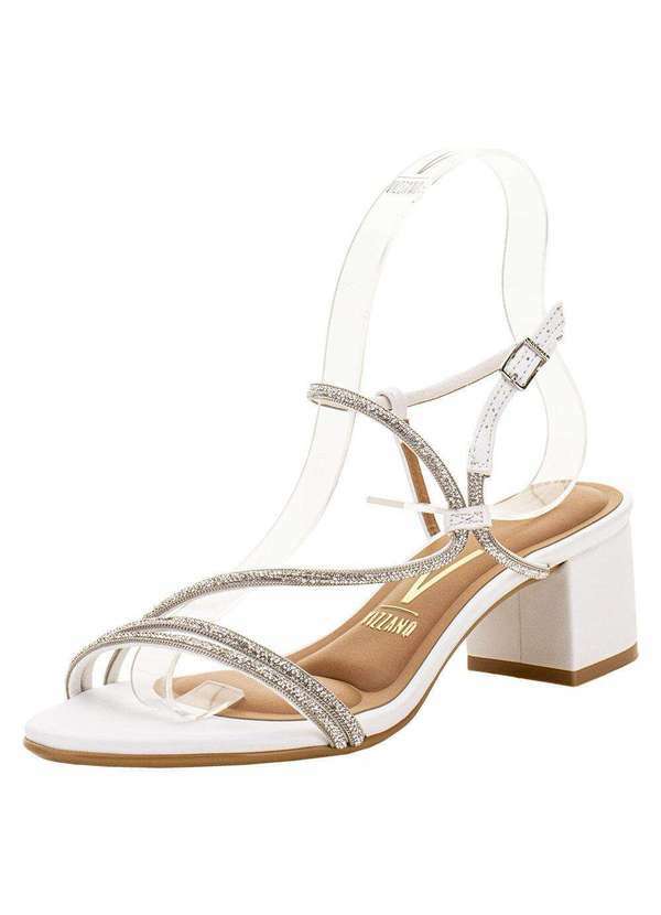 Sandália Feminina Salto Grosso Vizzano 62911175 - Branco