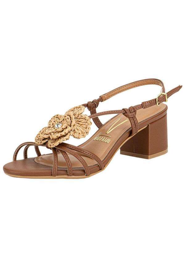 Vista 2 Sandália Feminina Salto Grosso Vizzano 62911193 Camel VIZZANO