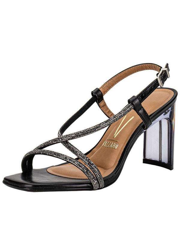 Vista 2 Sandália Feminina Salto Grosso Vizzano 6457214 Preto VIZZANO