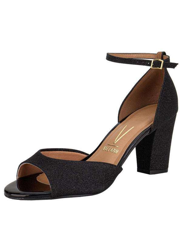 Vista 2 Sandália Feminina Salto Médio Vizzano - 6262206 - Preto 02 VIZZANO