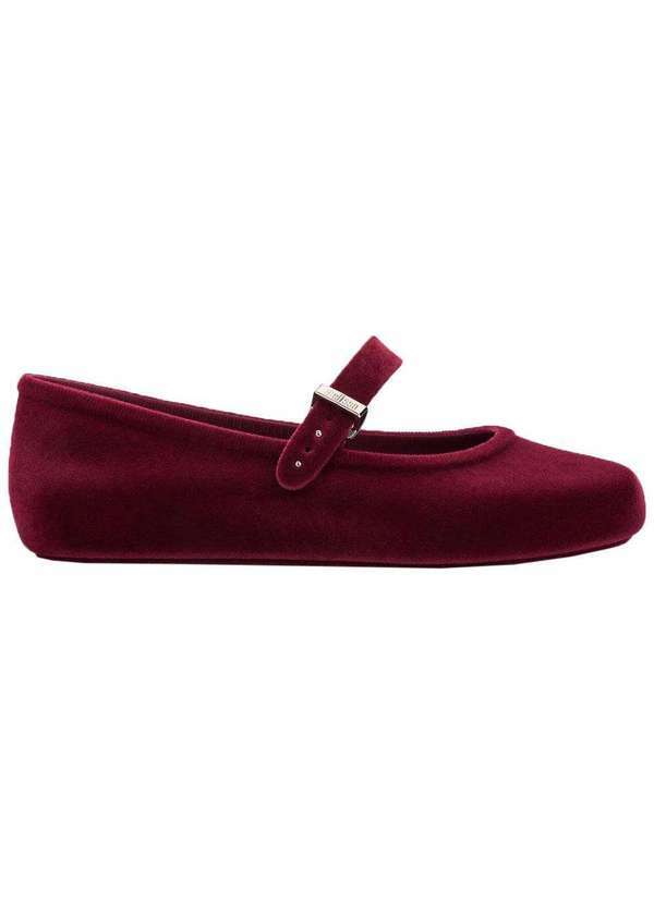 Vista 2 Melissa Soft Ballerina Velvet Ii 37844 Vermelho
