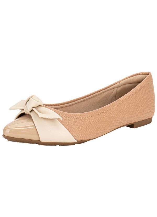 Vista 2 Sapatilha Feminina Flat Modare - 7334233 - Salmão MODARE