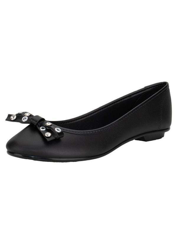 Vista 2 Sapatilha Feminina Flat Moleca 50271486 Preto MOLECA