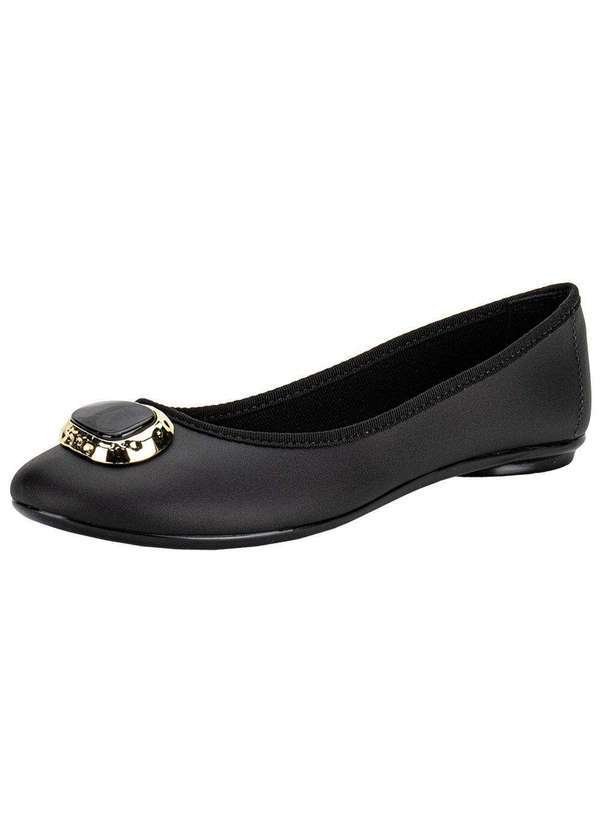 Vista 2 Sapatilha Feminina Flat Moleca 5726147 Preto