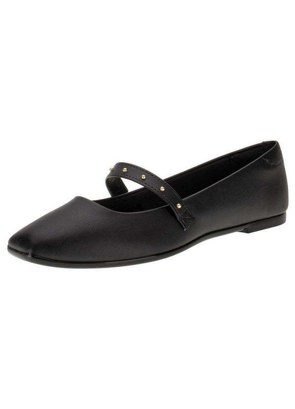 Vista 2 Sapatilha Feminina Flat Moleca 5735225 - Preto