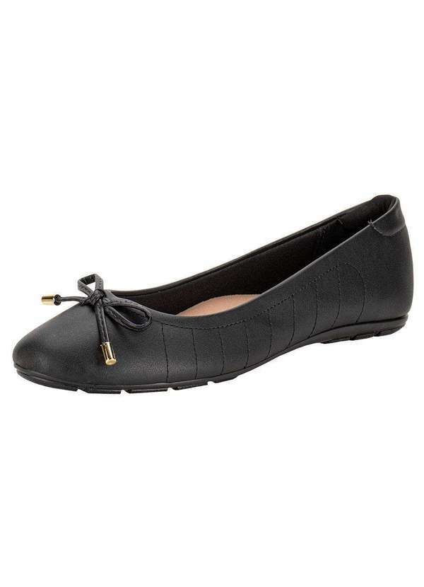 Vista 2 Sapatilha Feminina Flat Moleca 5800102 - Preto MOLECA