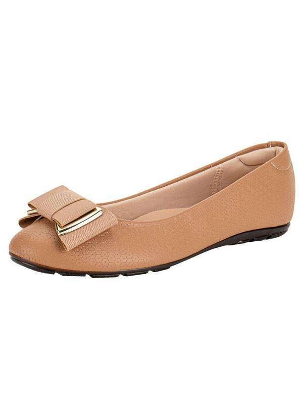 Vista 2 Sapatilha Feminina Flat Moleca 5800103 - Salmão MOLECA
