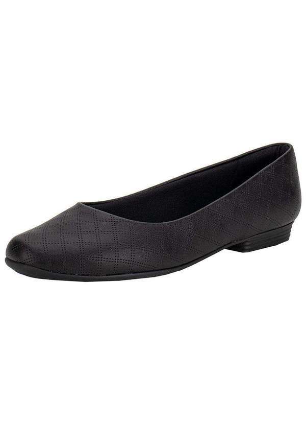 Vista 2 Sapatilha Feminina Flat Piccadilly 250115 Preto Piccadilly